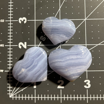 Blue Lace Agate Heart ♡