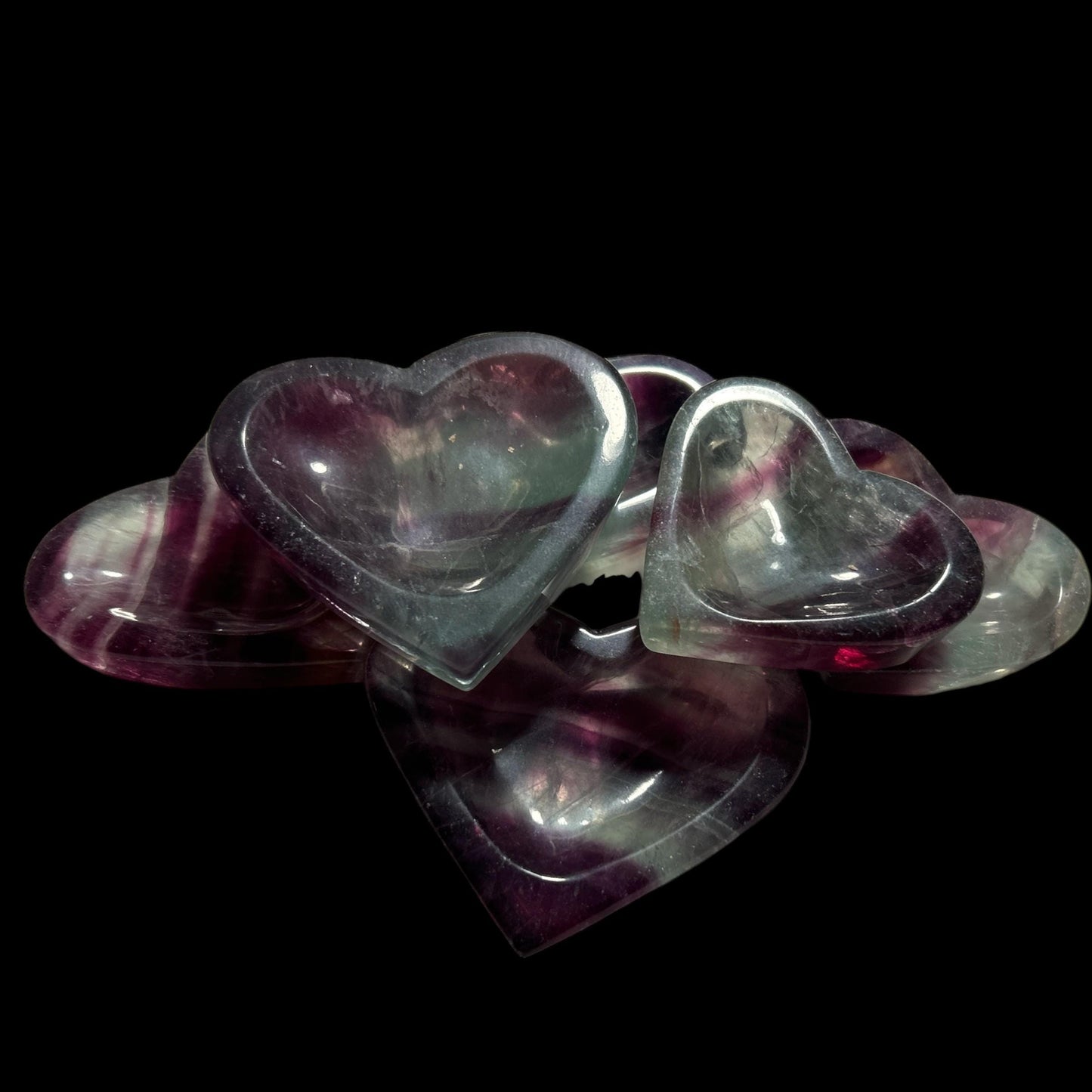 Flourite Heart Bowls