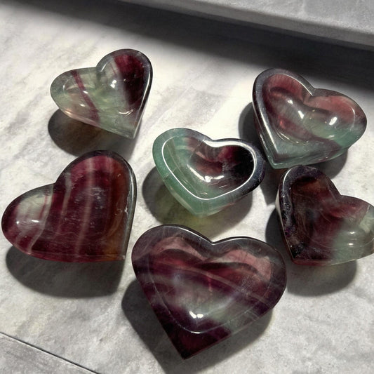 Flourite Heart Bowls